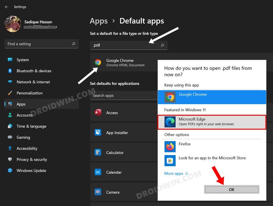 Set Microsoft Edge as Default PDF Viewer in Windows 11