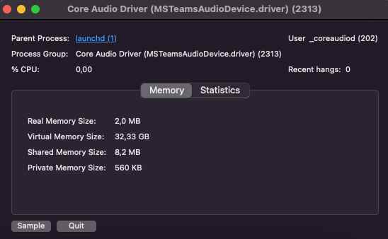 Core Audio Driver MSTeamsAudioDevice.driver