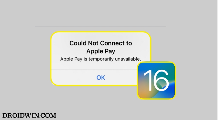 Apple Pay not working iOS 16