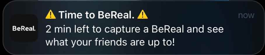 BeReal Notification not appearing