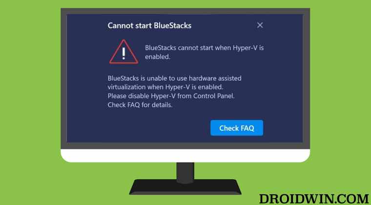hyper v enabled bluestacks