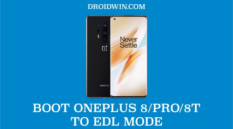 Boot oneplus 8 pro to edl mode