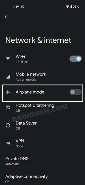 wifi not working android 13
