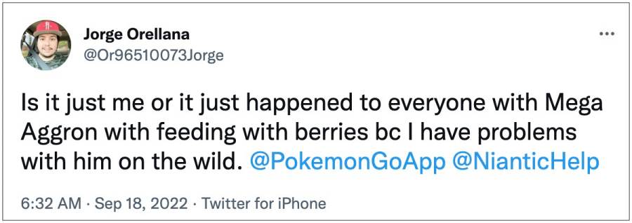 Pokemon Go Mega Aggron Does Not Eat Berries