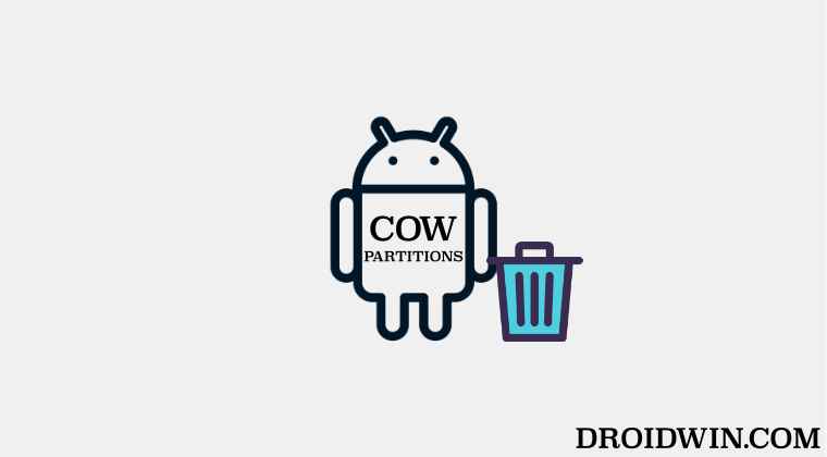 Delete COW Partitions in Android
