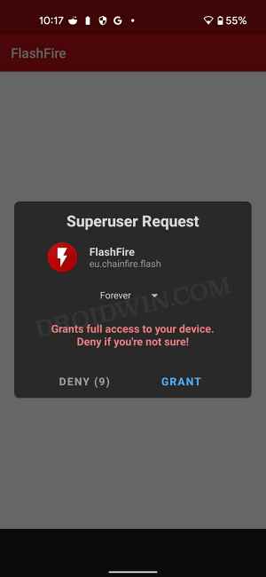 flash zip in android