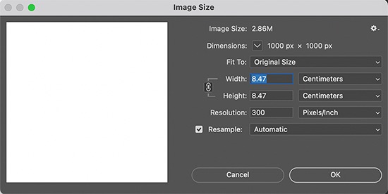 Adobe Photoshop showing incorrect photo dimensions