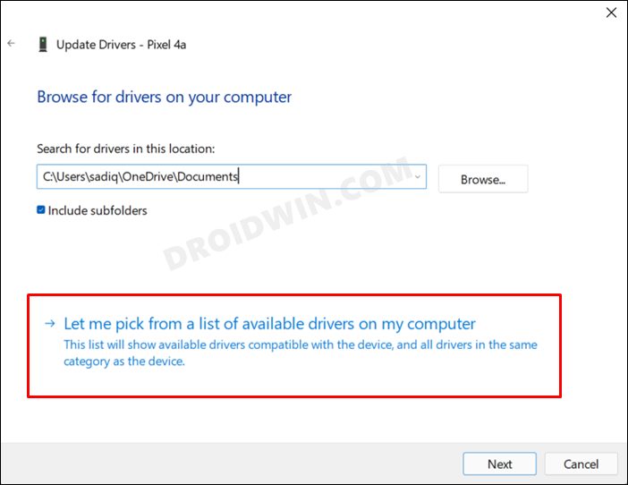Install ADB Drivers Windows 11