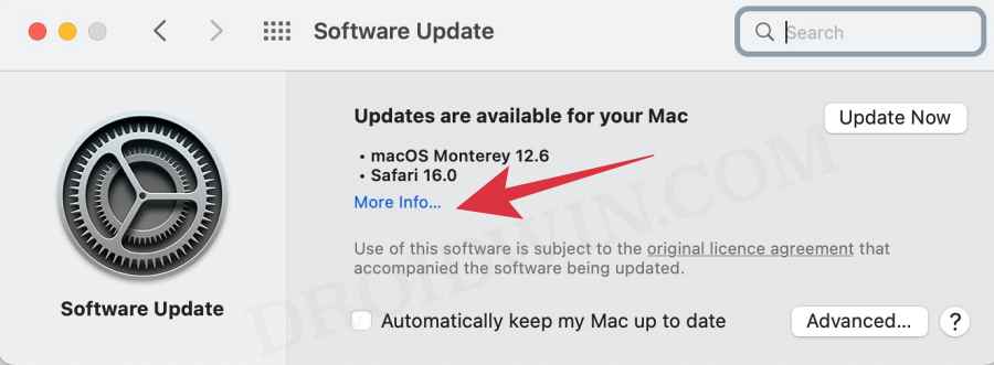 Stop Safari from Automatically Updating