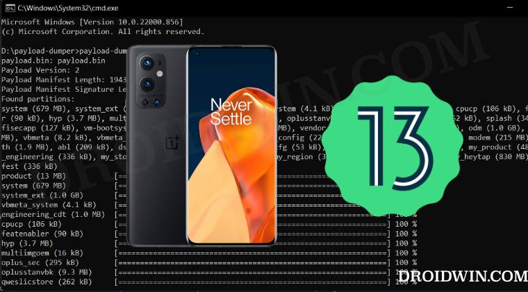Install Android 13 on OnePlus 9 Pro via Fastboot Commands