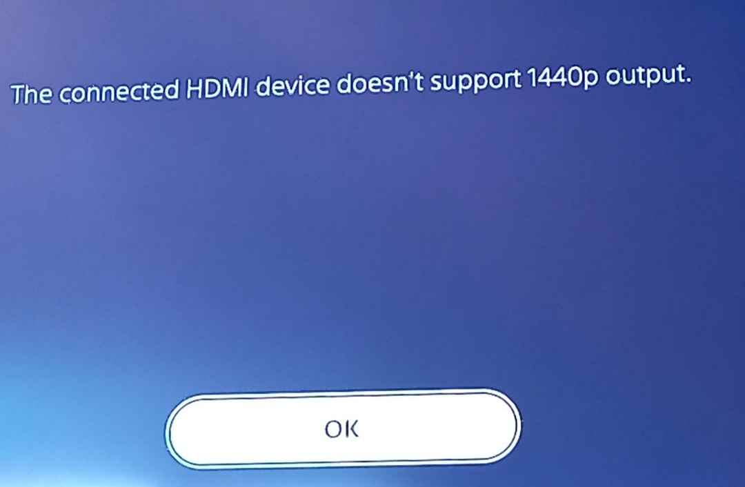 PS5 1440p output not supported