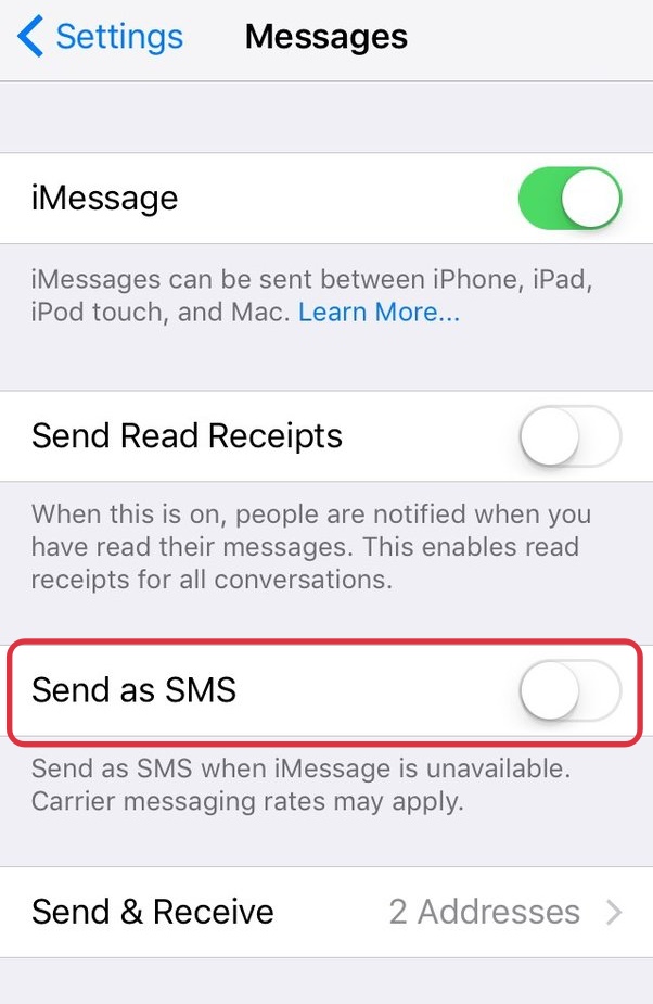 Cannot iMessage Myself in iOS 16