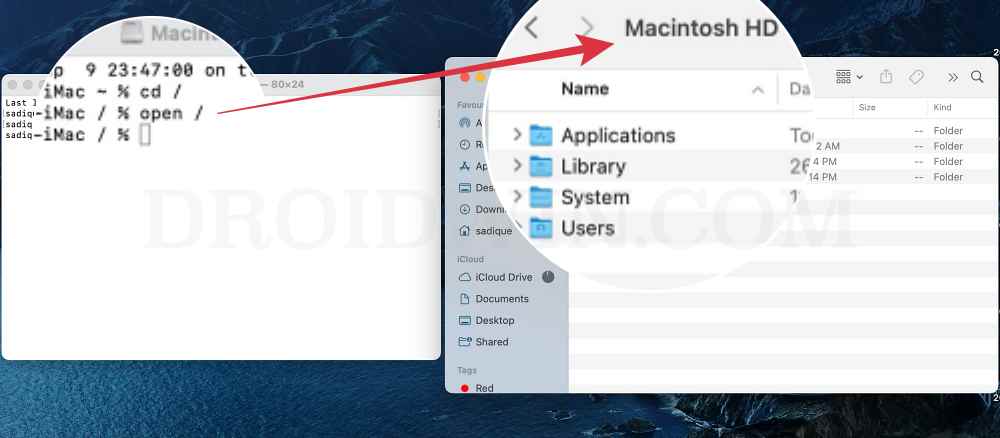  root directory in Mac