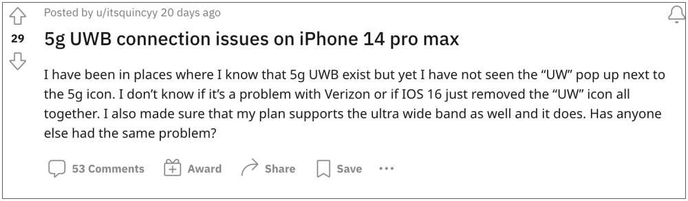 iPhone 14 Pro Max 5G network Verizon