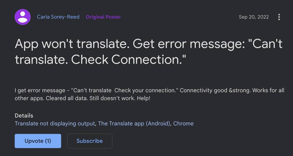 Google Translate Check your connection and try again error  Fixed  - 5