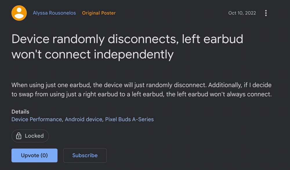 Pixel Buds Pro Bluetooth Disconnection