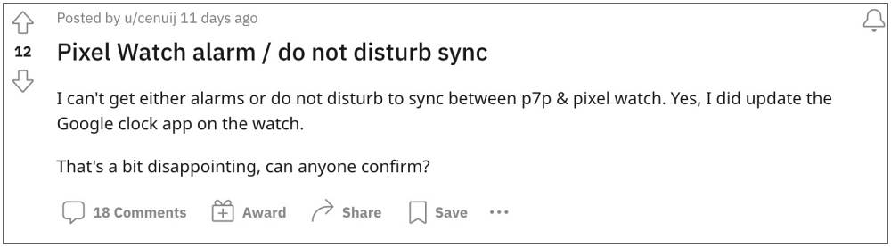 sync do not disturb Pixel Watch