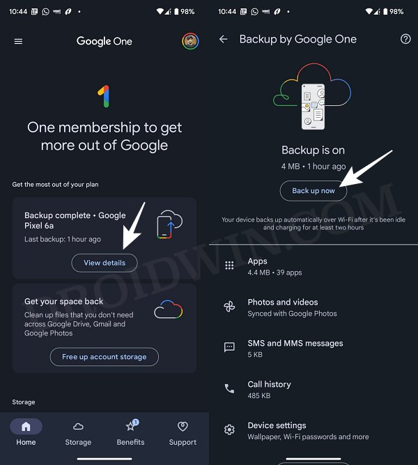 Google Backup not working on Android