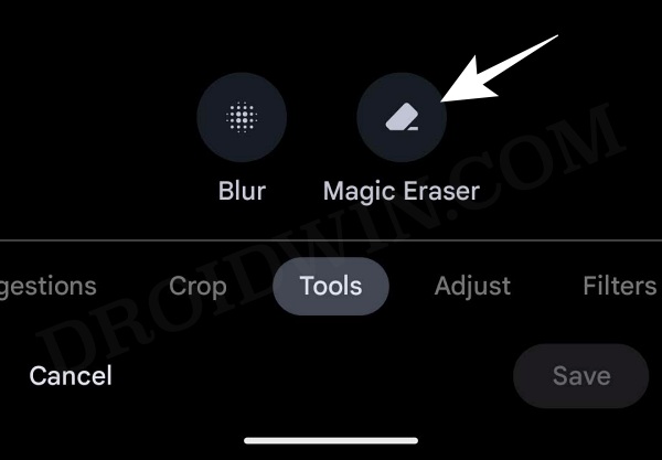 Magic Eraser missing in Pixel 7 Pro