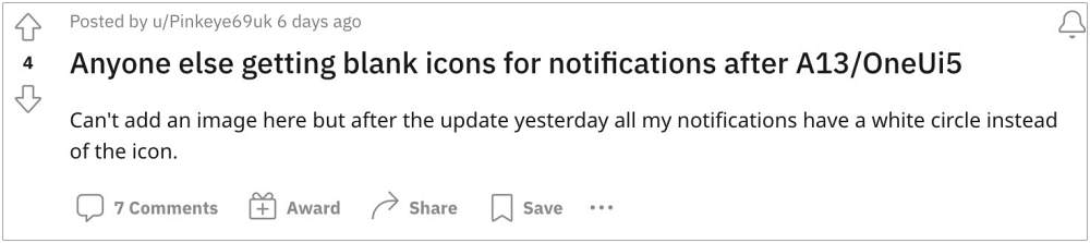 One UI 5 app icon not showing in notification panel
