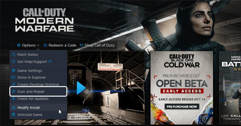 COD Black Ops Cold War Error Code 0xc0000005