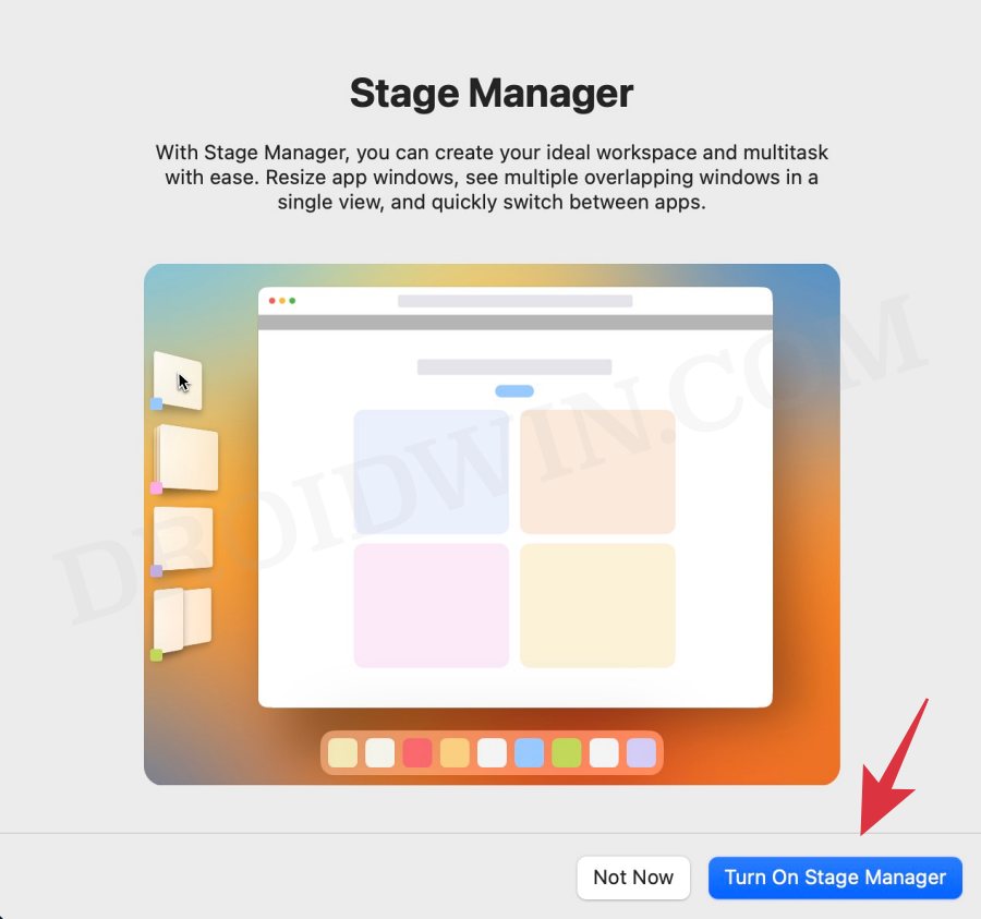 Stage Manager Missing in macOS Ventura