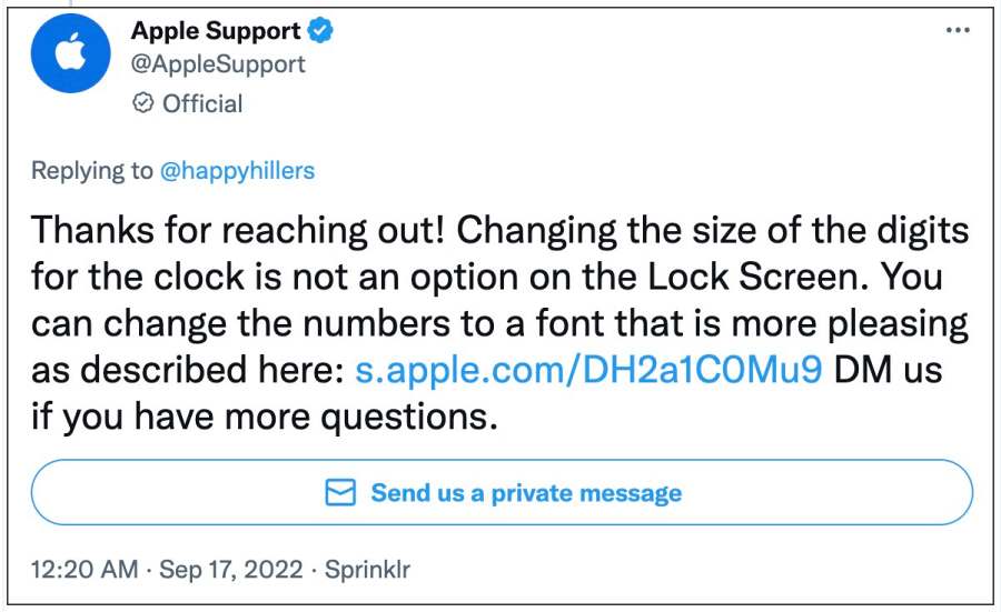 Change Clock Font Size iOS 16.1.1
