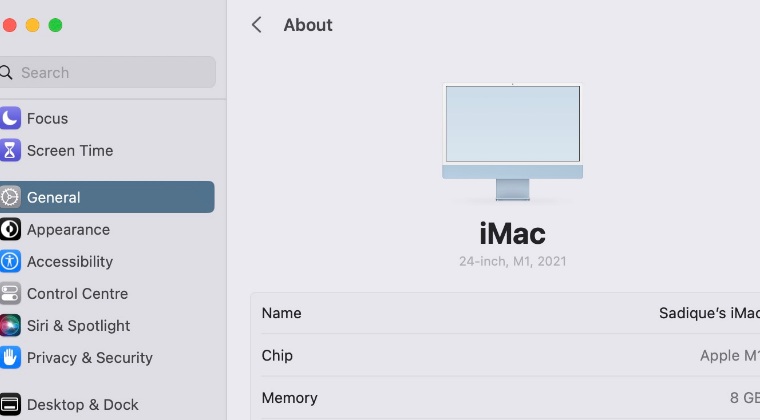 Change name mac