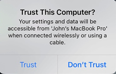 Trust this computer iOS 16.1
