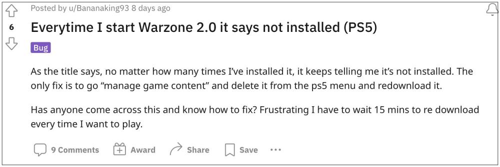 COD Warzone 2 Not Installed PS5