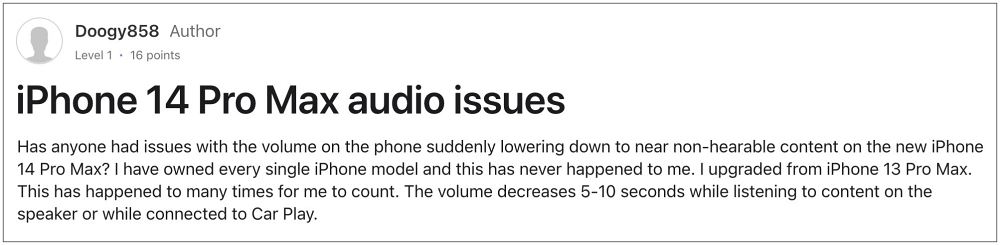 iPhone Low Volume iOS 16