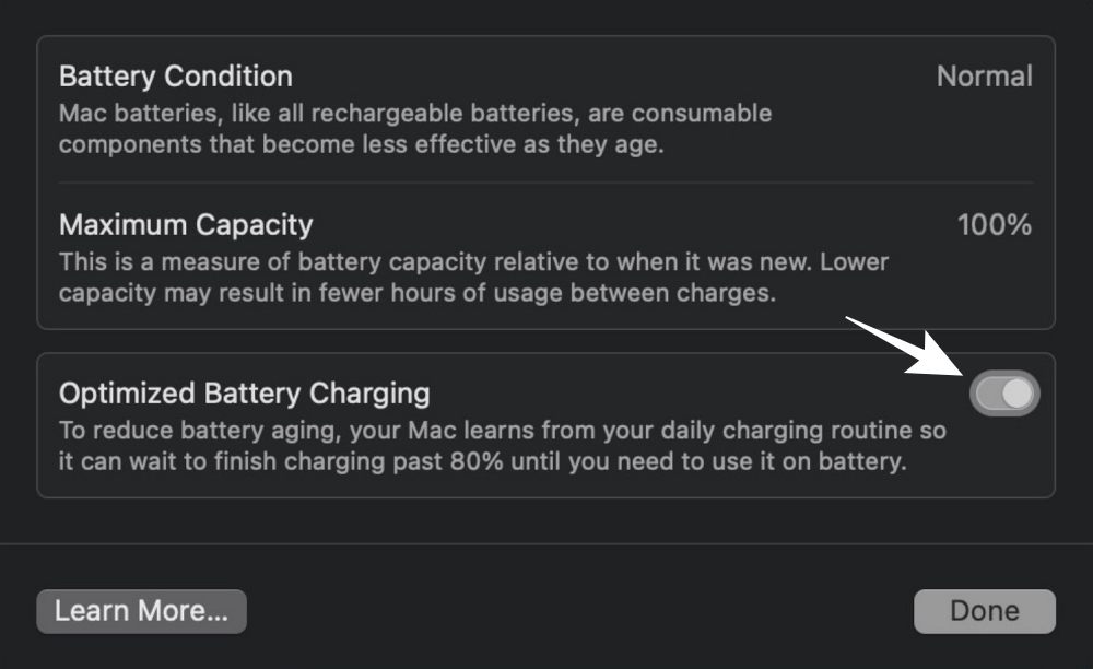 Optimized Battery Charging in Ventura
