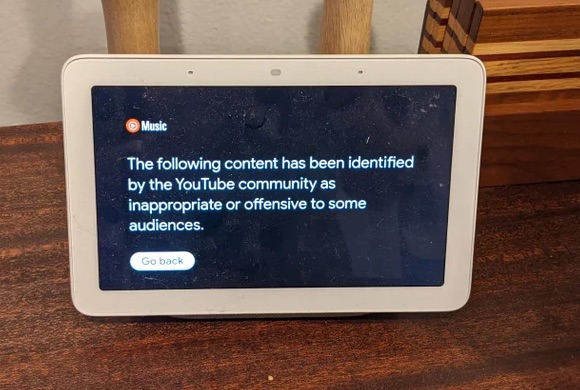 Google Home blocks offensive YouTube content