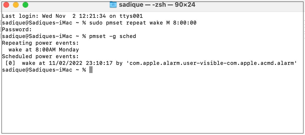 Schedule Shutdown missing in macOS Ventura