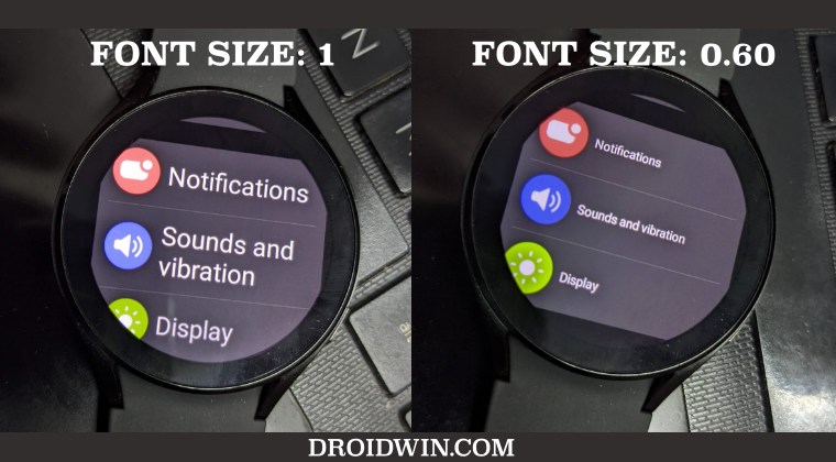Change Font Size in Galaxy Watch 5