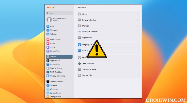 System Settings Crash macOS 13.1