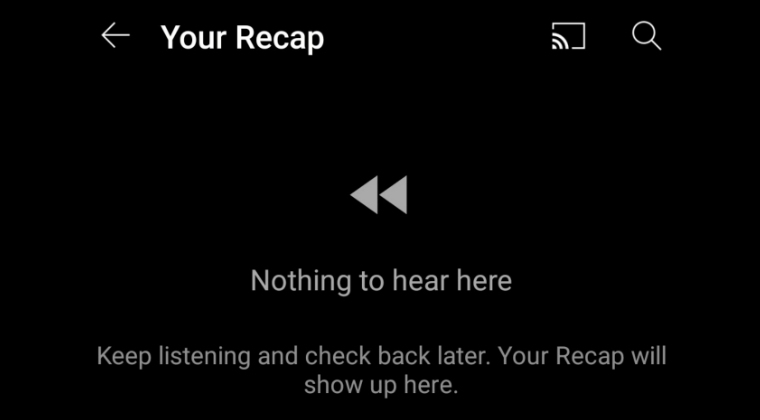 YouTube Music 2022 Recap not working