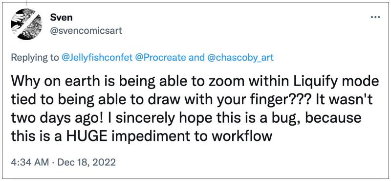 Procreate zoom not working in Liquify Mode