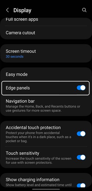 Remove White Bar from Screen on Galaxy S22 Ultra