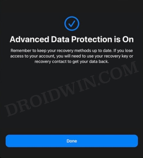Cannot Enable Advanced Data Protection on iPhone