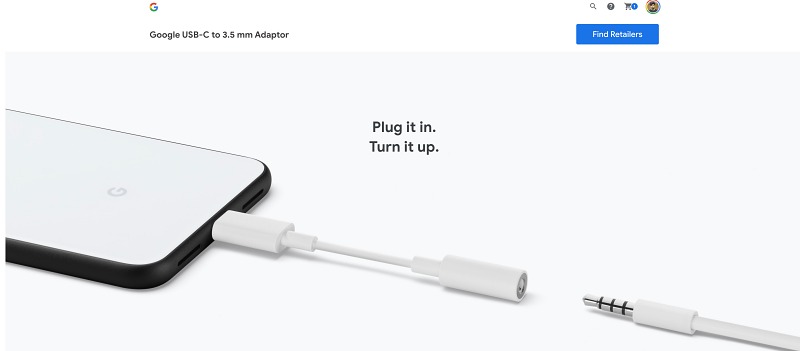 Type C to 3.5 mm Headphone Jack Adapter for Pixel 7