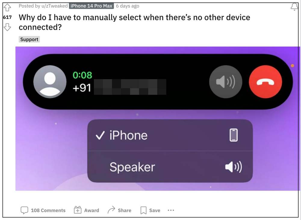 iphone speaker options in call