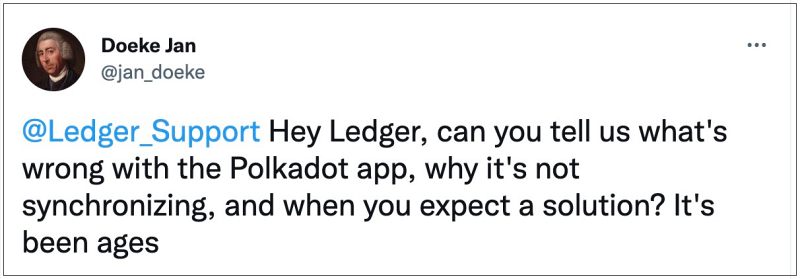 Cannot Sync Ledger Wallet with Polkadot