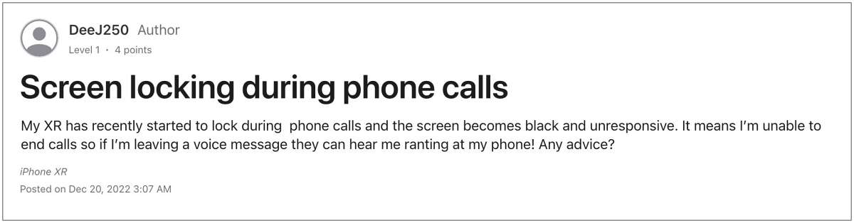 iPhone Black Screen During Call