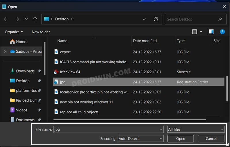 file extension unlisted app windows 11