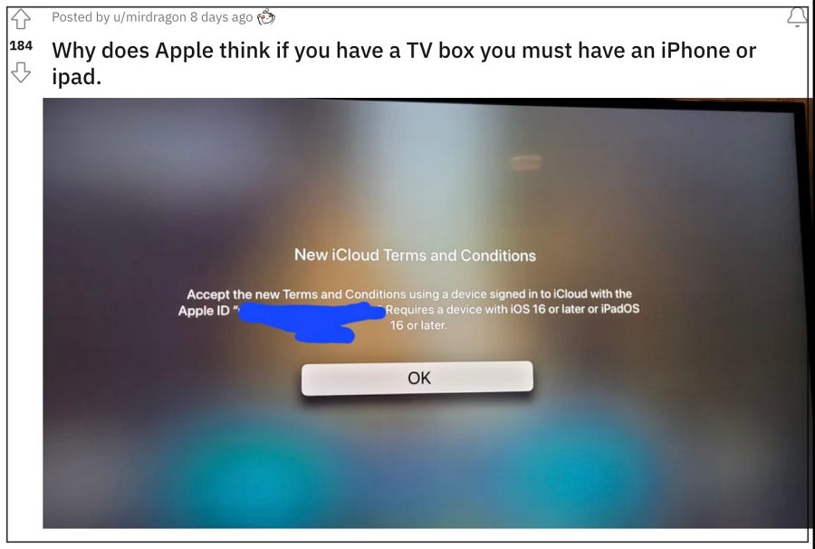 Apple TV iCloud terms and conditions