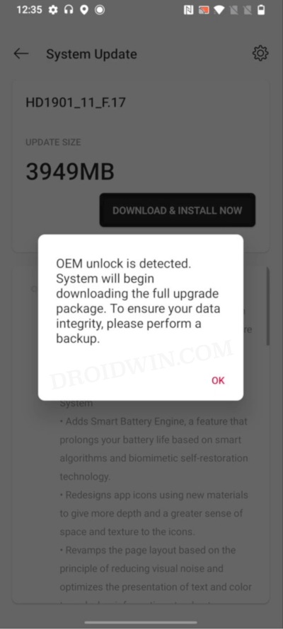 Install OnePlus OTA Updates on Unlocked Bootloader
