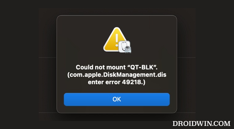Mac Diskmanagement.disenter error