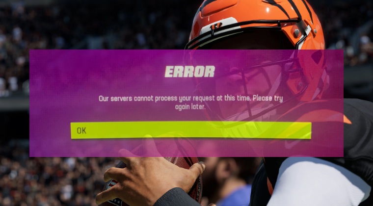 Madden 23 servers cannot process your request