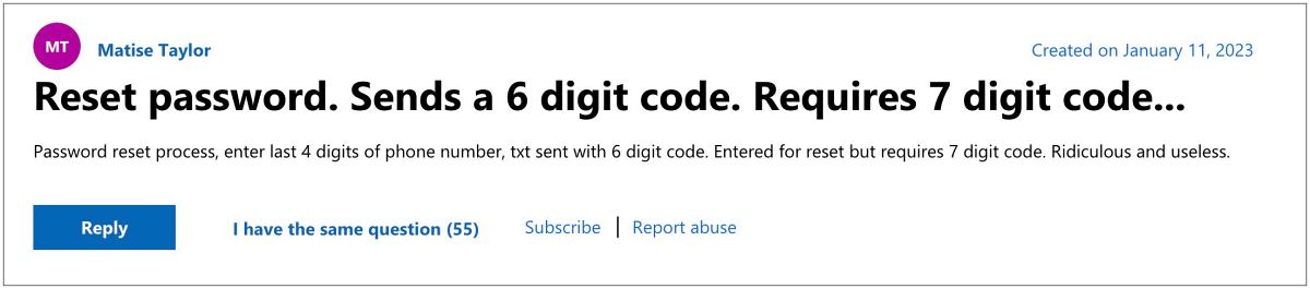 Microsoft 6 digit codes Authentication